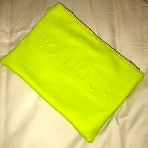 Street Level clutch neon green
